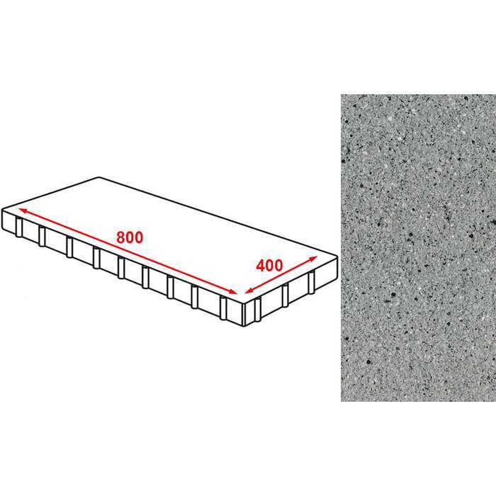 Плита тротуарная Готика Granite FERRO, Цветок Урала, 800х400х80 мм